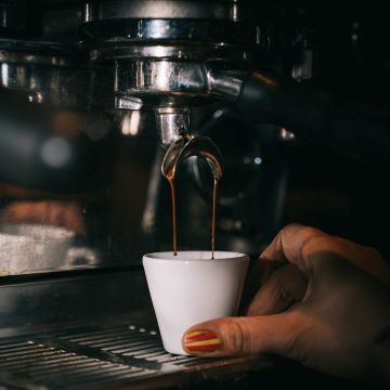 Espresso Machine Pouring a shot